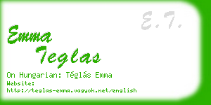 emma teglas business card